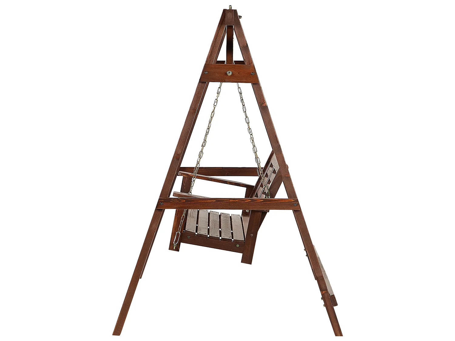 Patio Swing NERITO Spruce Wood Dark Brown