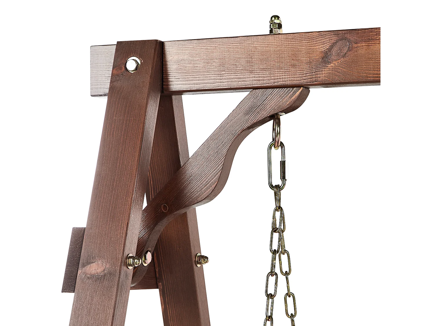 Patio Swing NERITO Spruce Wood Dark Brown