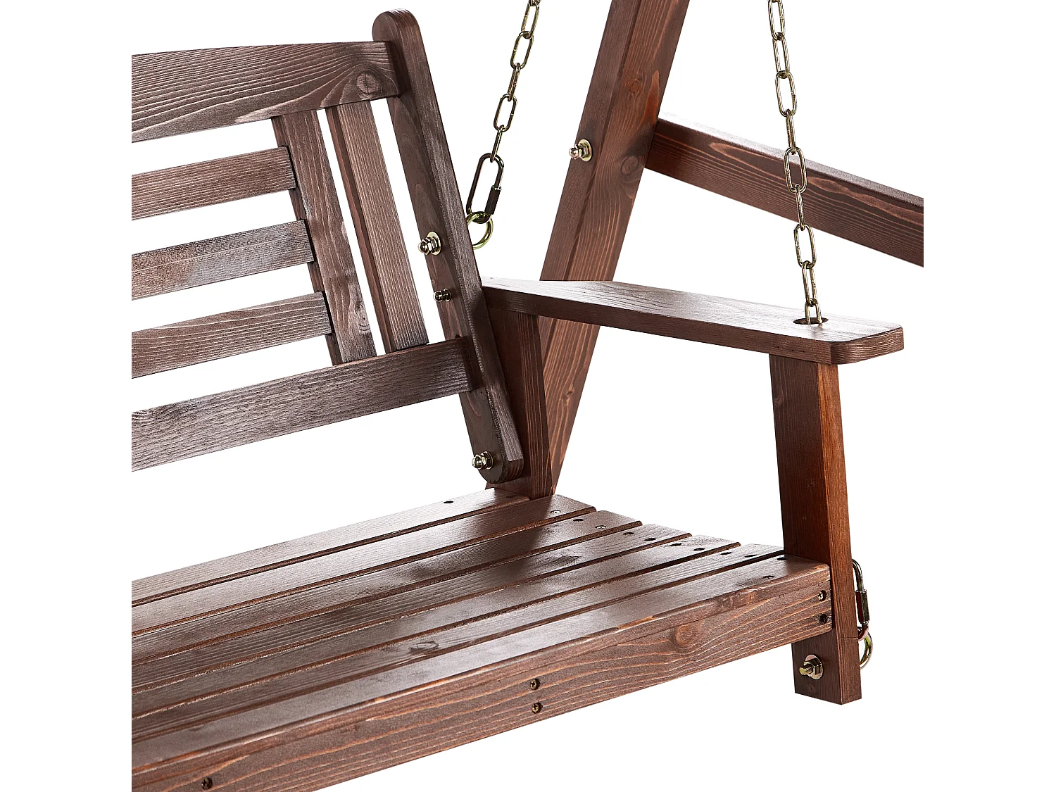 Patio Swing NERITO Spruce Wood Dark Brown
