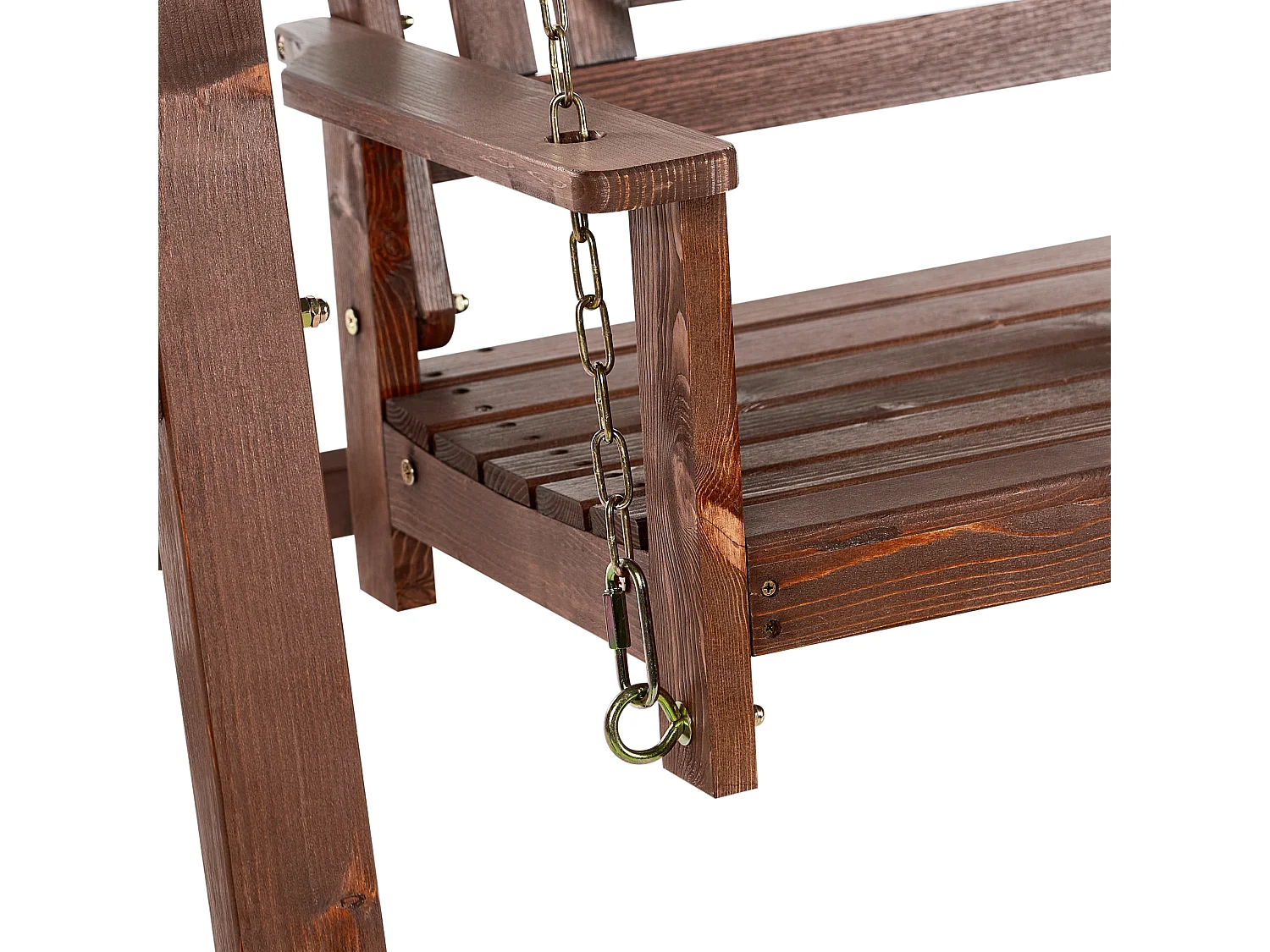 Patio Swing NERITO Spruce Wood Dark Brown