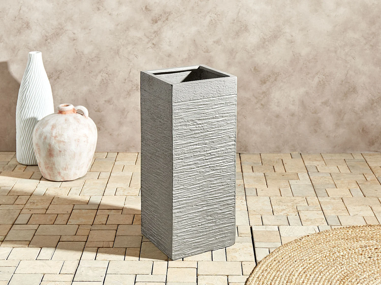 Maceta DION Cerámica 26 cm Gris claro