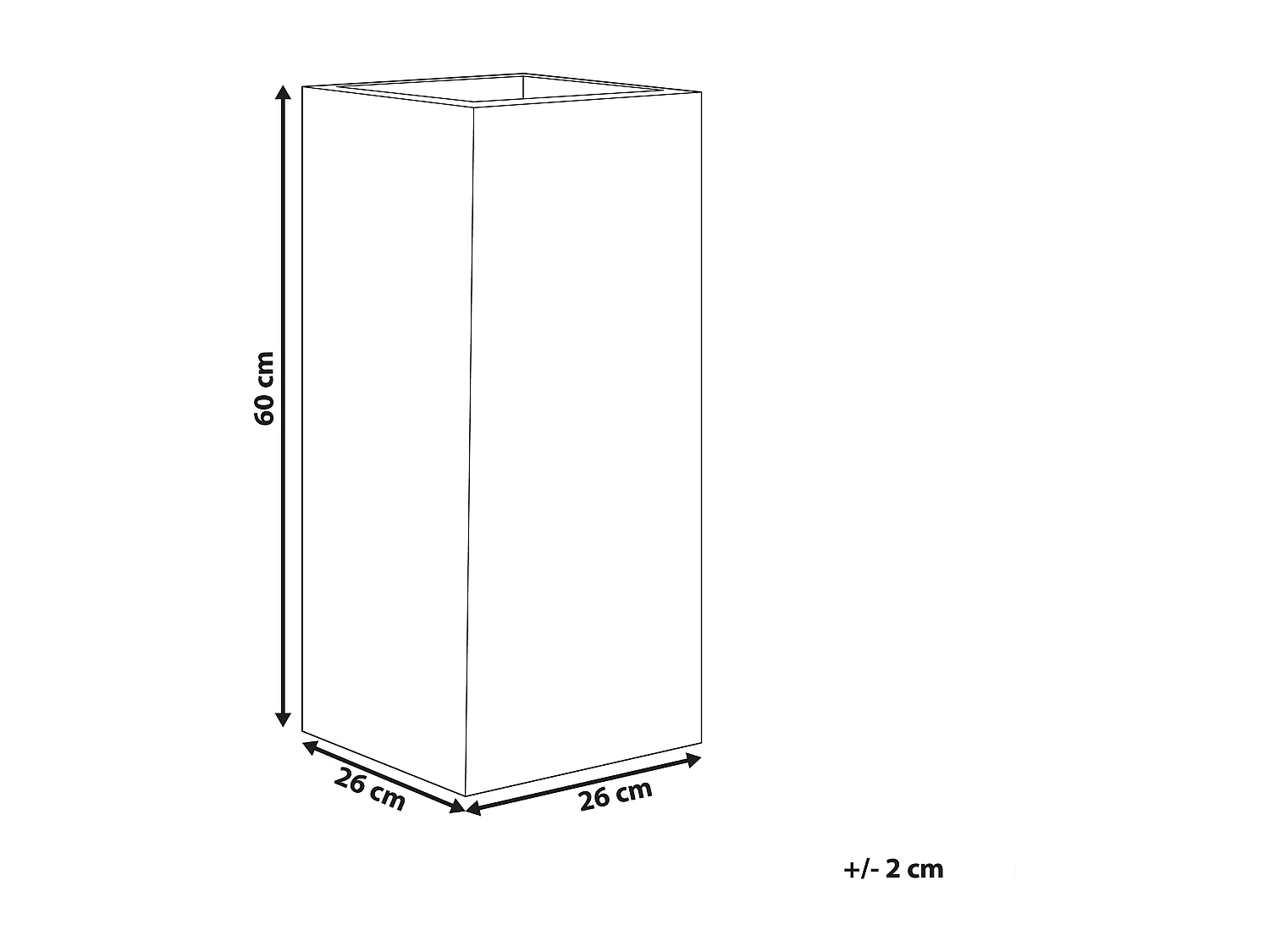 Vaso DION Cerâmica 26 cm Cinzento claro