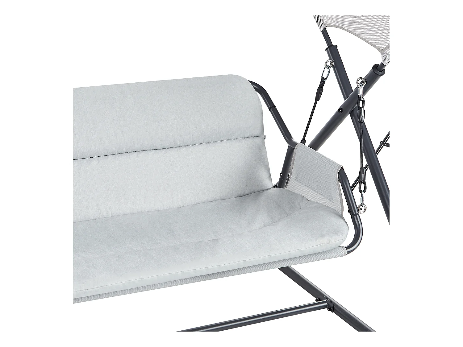 Huśtawka ogrodowa SOLAGNA Metal Jasnoszary