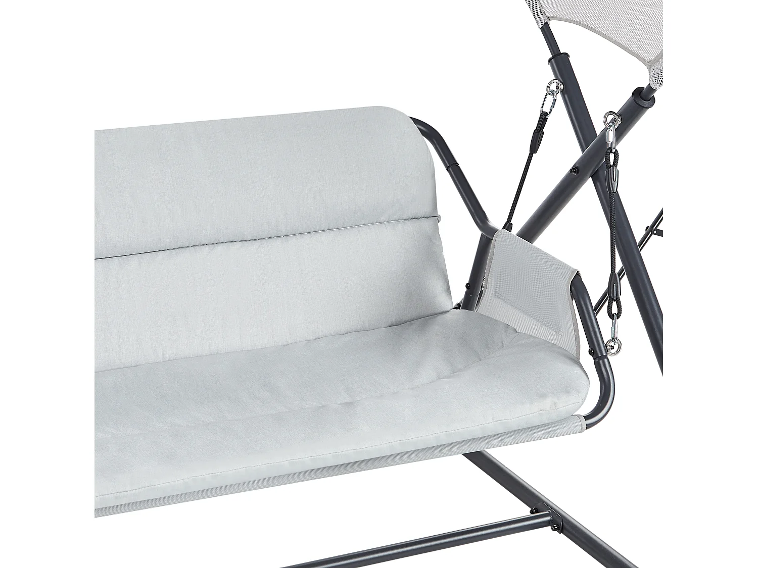 Balancelle de jardin SOLAGNA Métal Gris clair