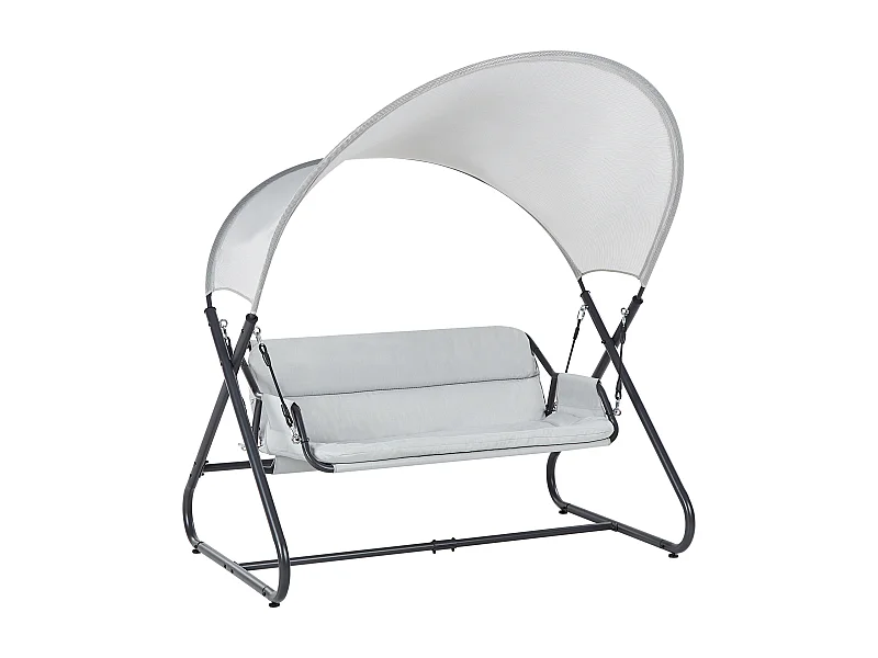 Dondolo da giardino SOLAGNA Metallo Grigio chiaro