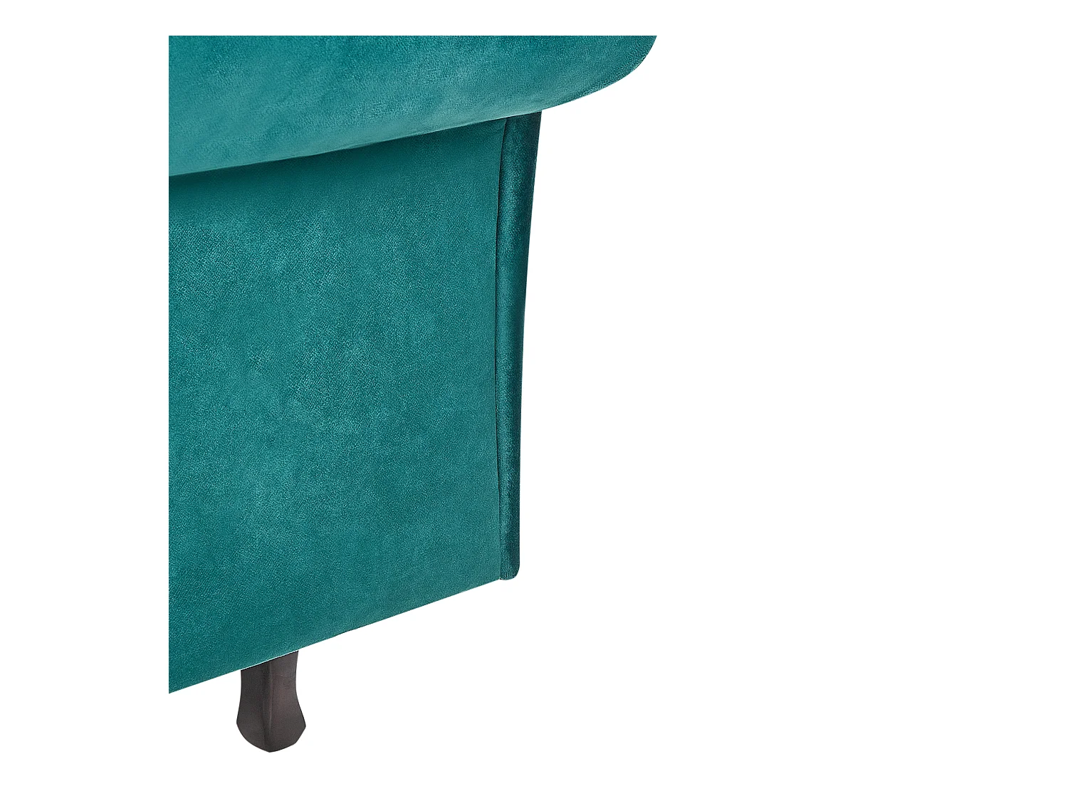 Chaise longue côté droite LATTES Velours Vert émeraude avec coussin