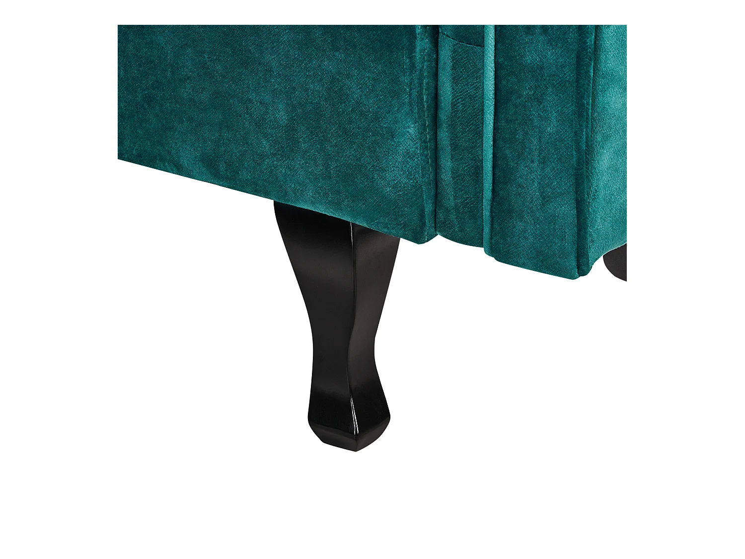 Chaise longue côté droite LATTES Velours Vert émeraude avec coussin