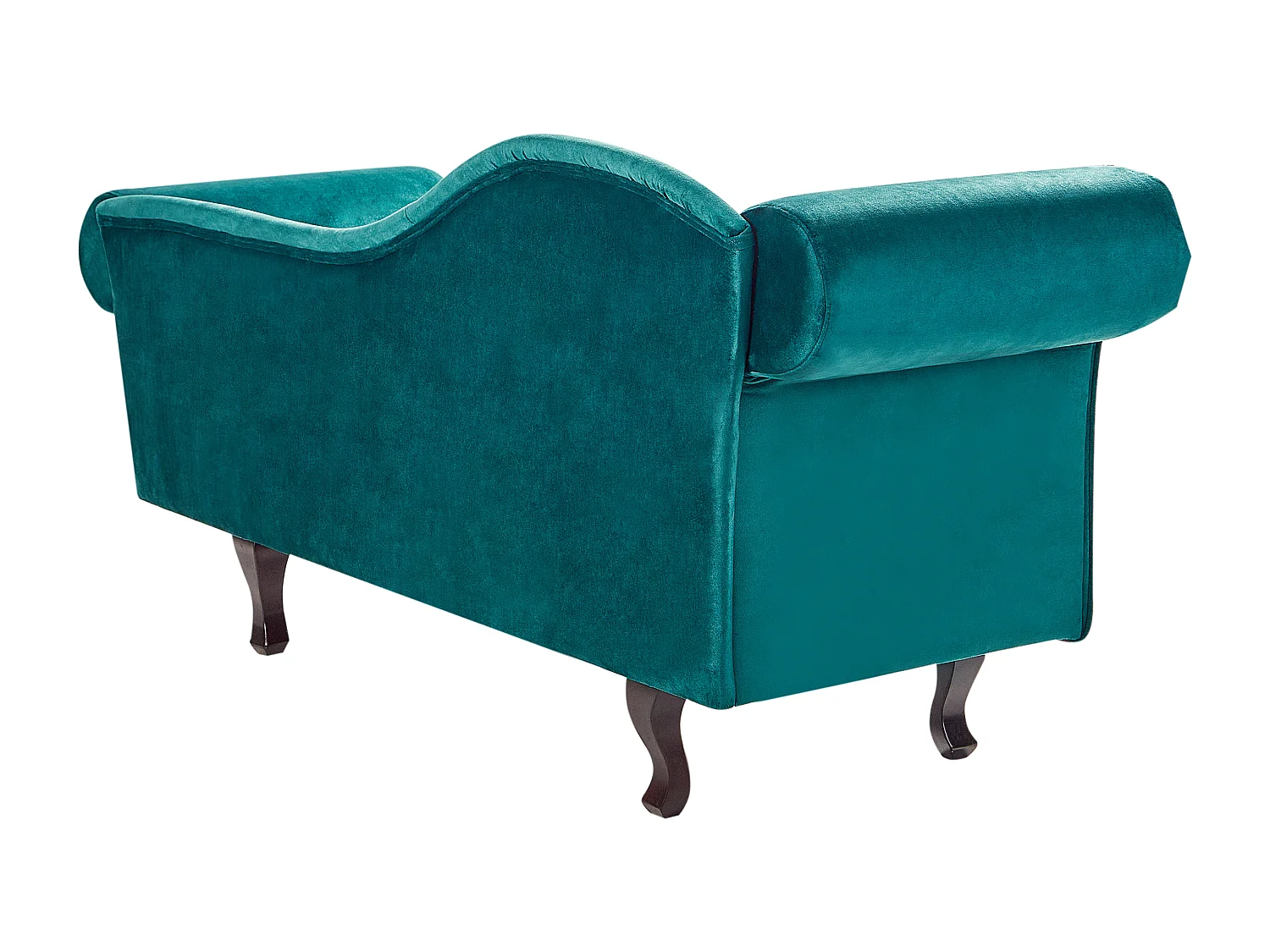 Chaise longue versione sinistra LATTES Velluto Verde smeraldo con cuscino