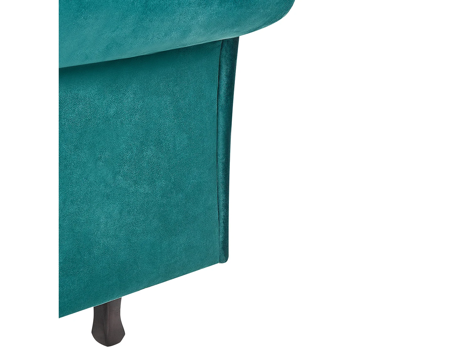 Chaise longue côté droite LATTES II Velours Vert émeraude avec coussin