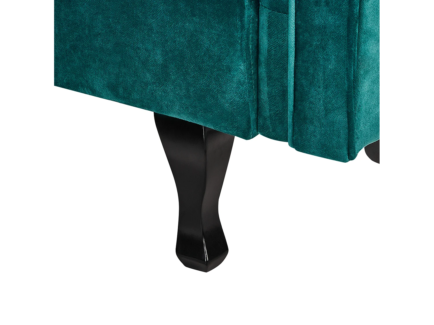 Chaise longue côté droite LATTES II Velours Vert émeraude avec coussin