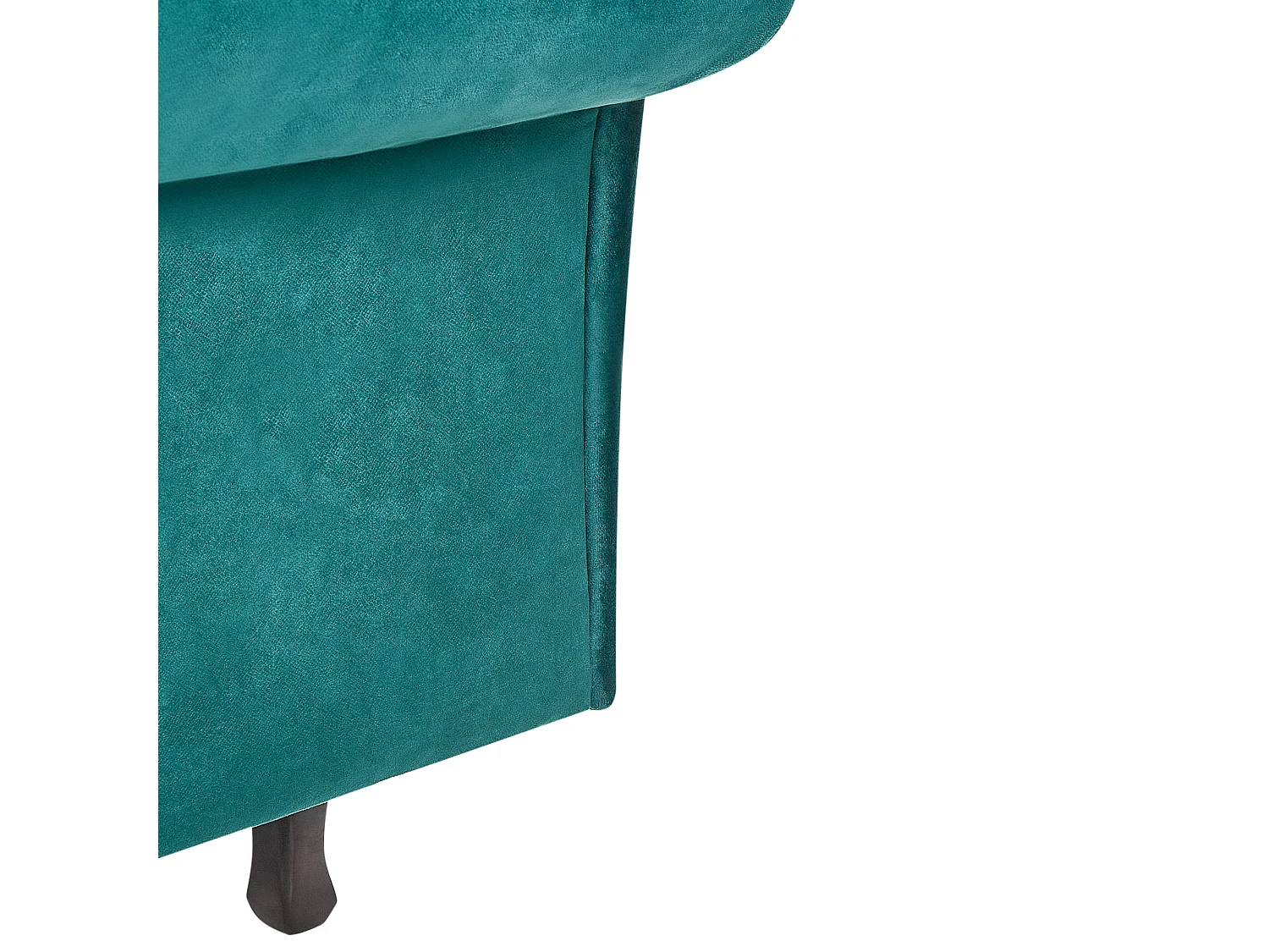 Left-Hand Chaise Longue LATTES II Velvet Emerald Green with Cushion