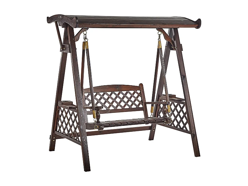 Huśtawka ogrodowa SENARICA Drewno Ciemnobrązowy