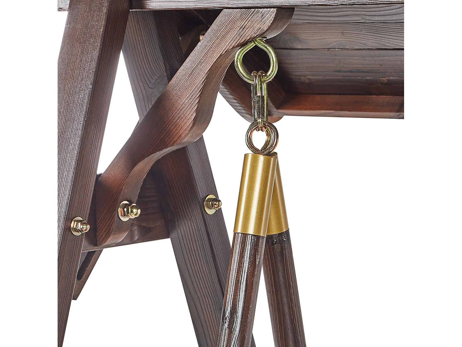 Balancelle de jardin SENARICA Bois d’épicéa Marron foncé