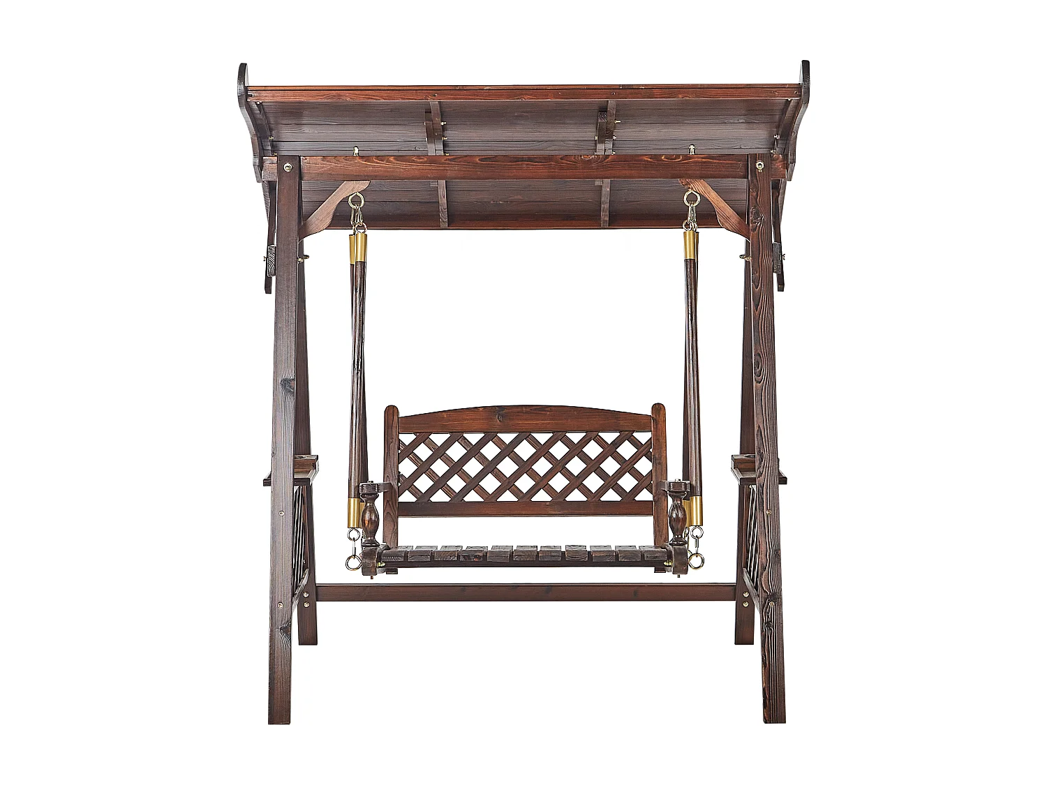 Balancelle de jardin SENARICA Bois d’épicéa Marron foncé