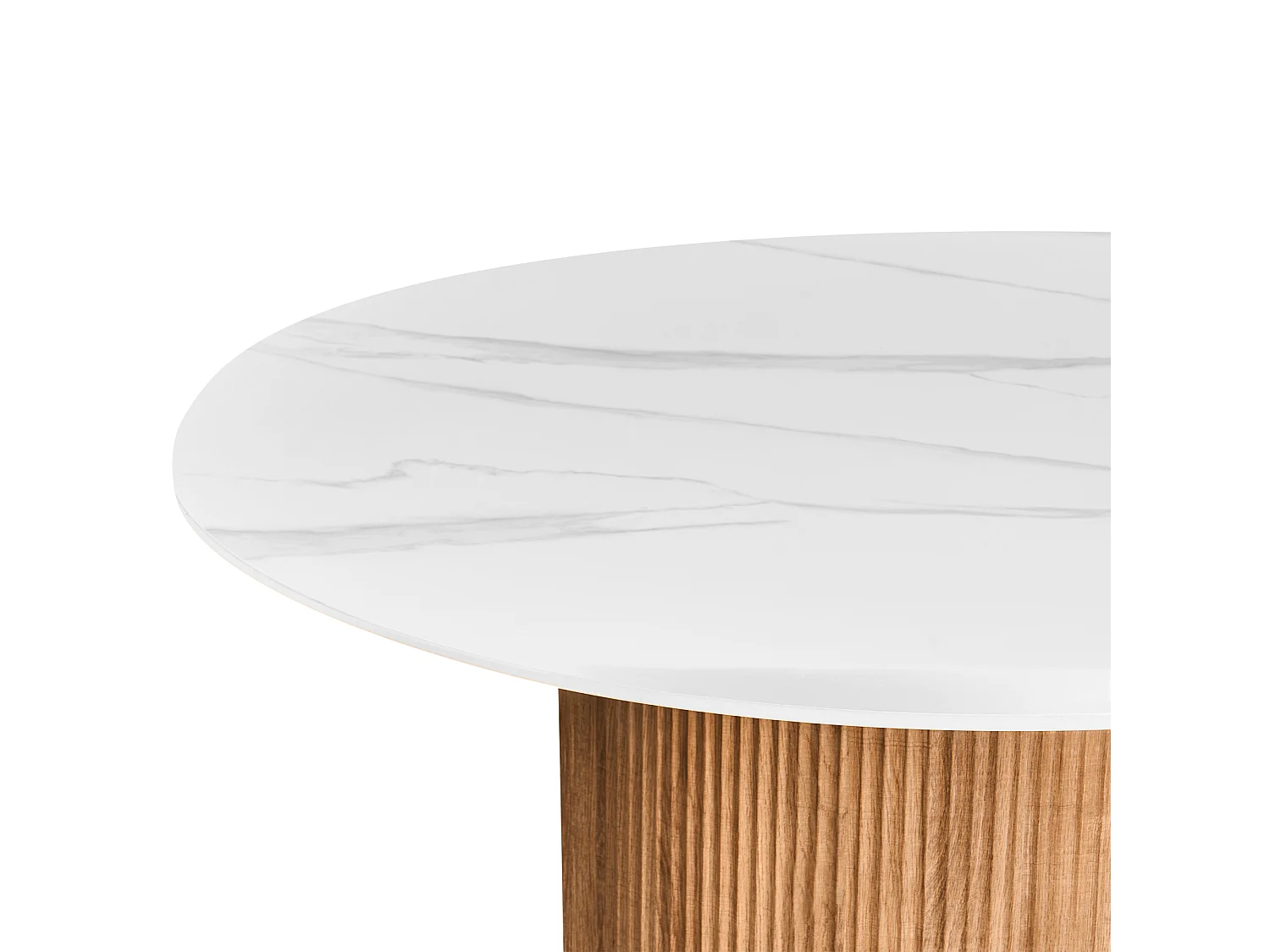 Table de repas ALBINA Marbre blanc 120 cm 120 cm