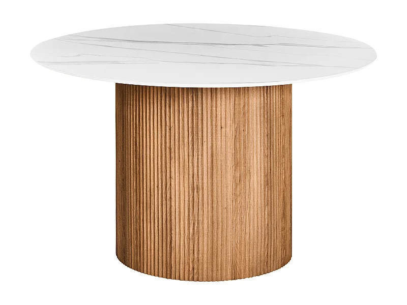 Table de repas ALBINA Marbre blanc 120 cm 120 cm
