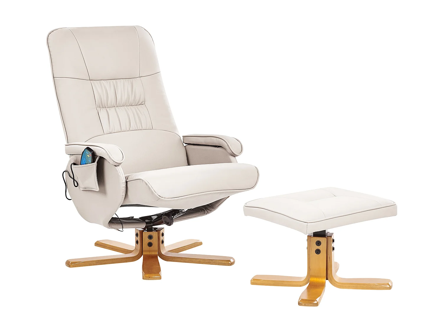 Fauteuil massant RELAXPRO Cuir PU Beige clair