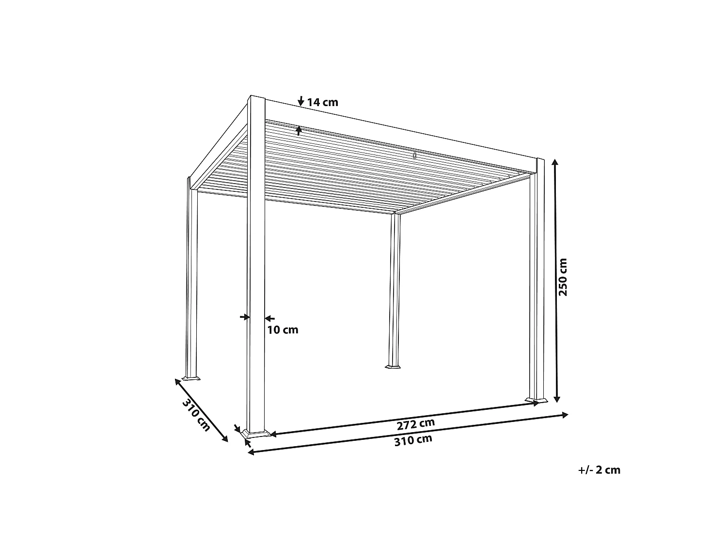 Pawilon ogrodowy FORNOLI Metal 310 cm 310 cm Biały