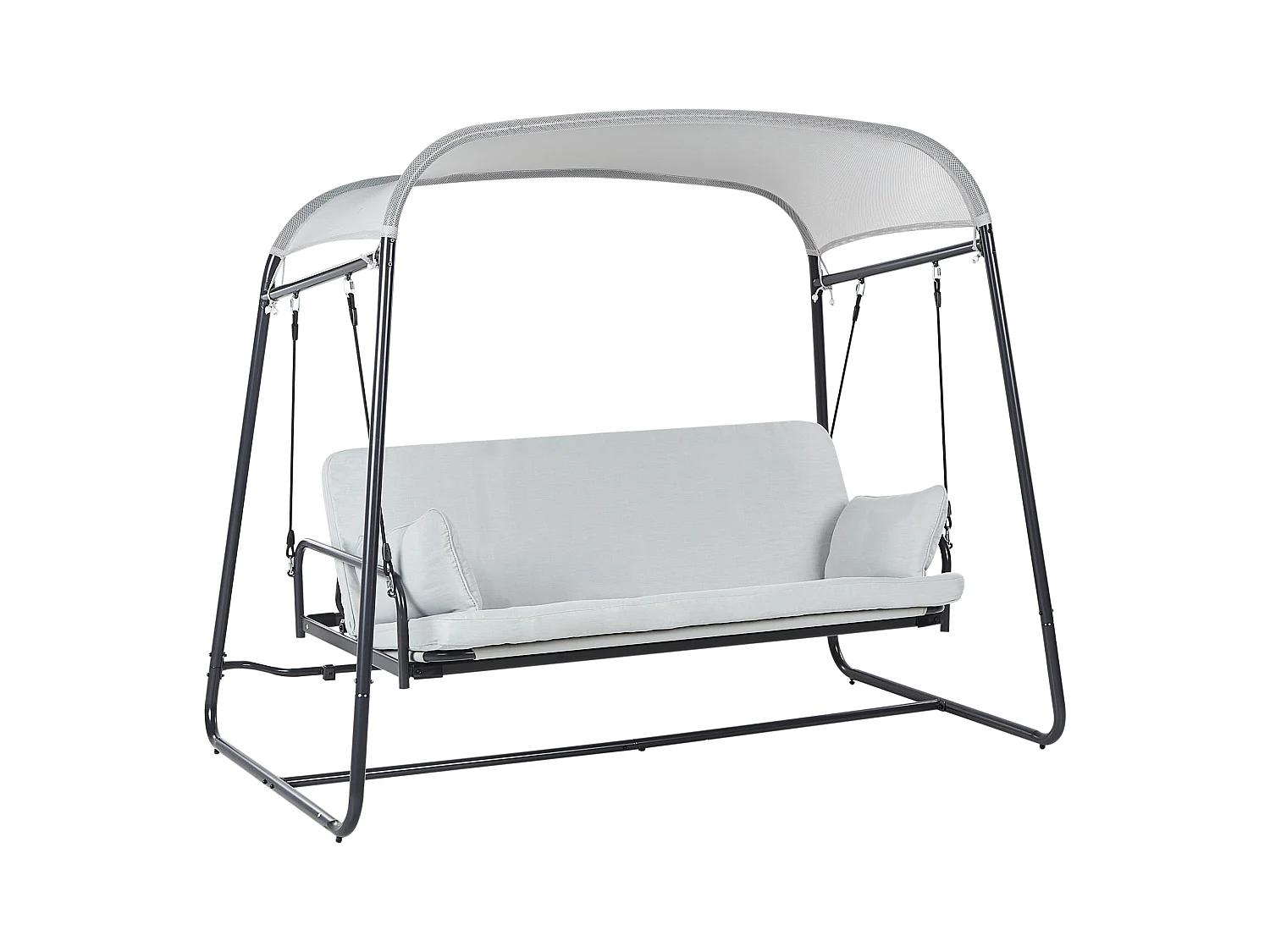 Hollywoodschaukel MARSCIANO Metall Hellgrau