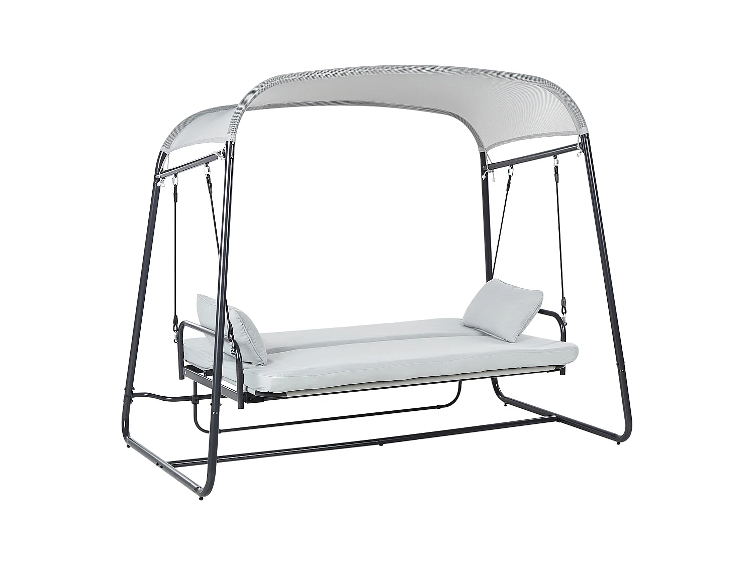 Hollywoodschaukel MARSCIANO Metall Hellgrau