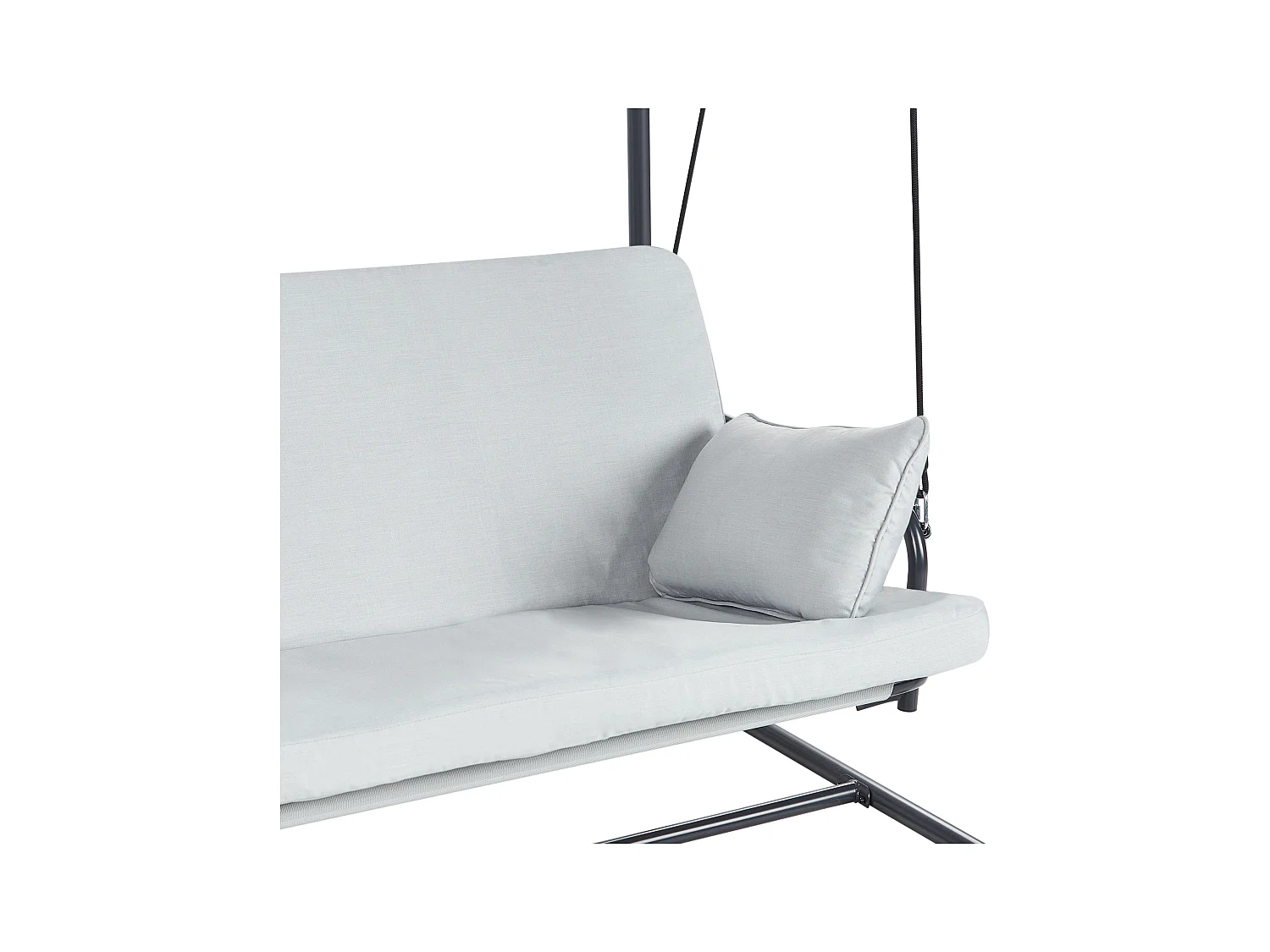 Hollywoodschaukel MARSCIANO Metall Hellgrau