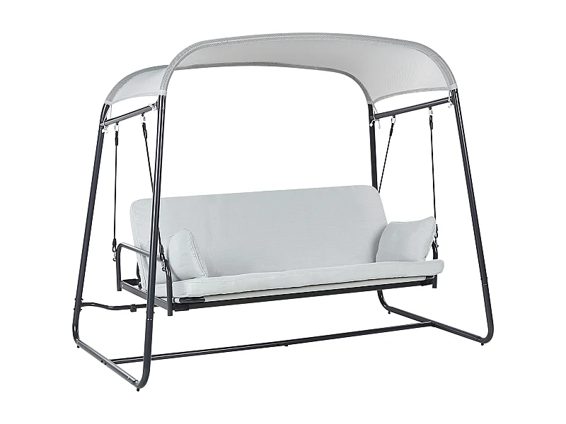 Dondolo da giardino MARSCIANO Metallo Grigio chiaro