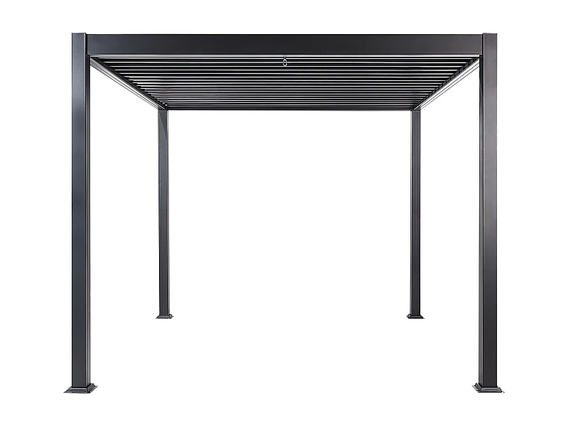 Tonnelle de jardin FORNOLI Métal 296 cm 296 cm Noir