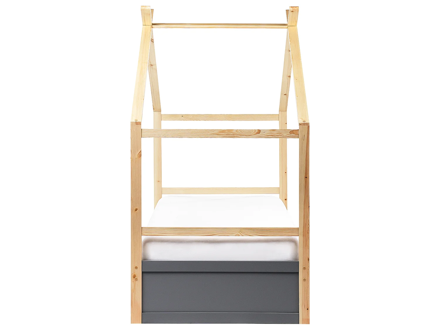 Letto per bambini con cassetti legno grigio 90 x 200 cm ORGEVAL