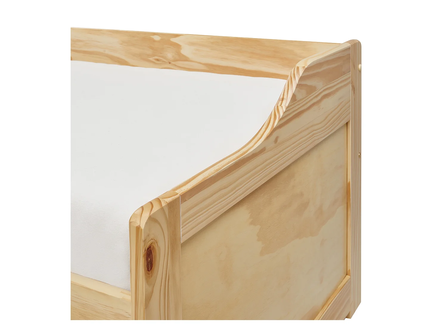 Lit de jour avec rangement Bois de pin ROYVILLE 90 x 200 cm Marron clair