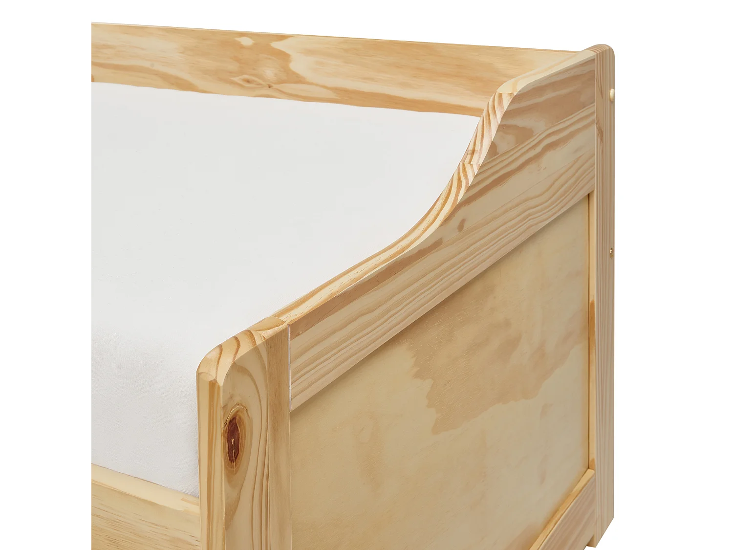 Lit de jour avec rangement Bois de pin ROYVILLE 90 x 200 cm Marron clair