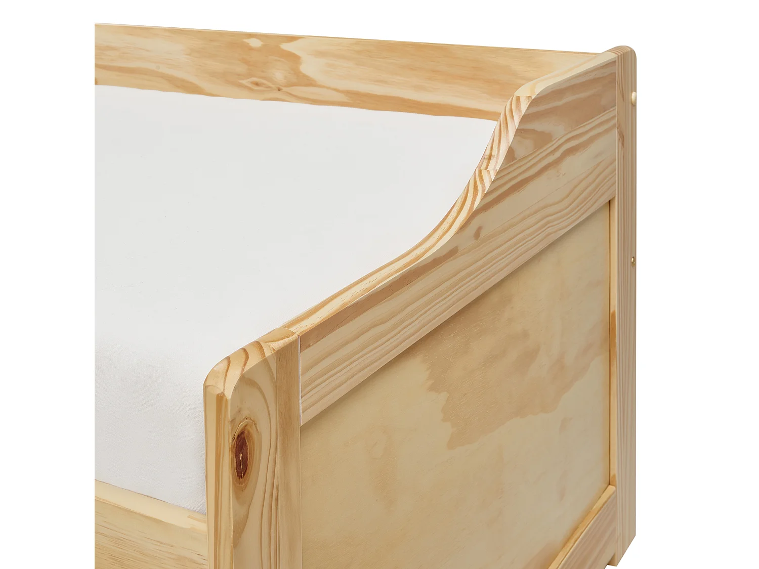 Lit de jour avec rangement Bois de pin ROYVILLE 90 x 200 cm Marron clair