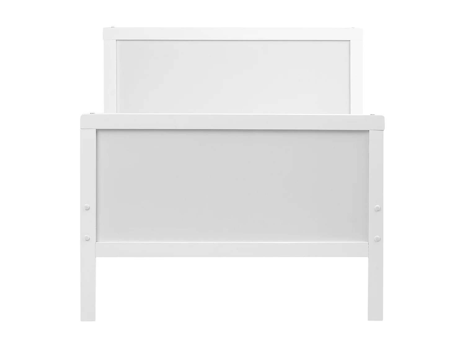 Mitwachsendes Kinderbett Kiefernholz weiss Lattenrost 90 x 200 cm MONTIGNY