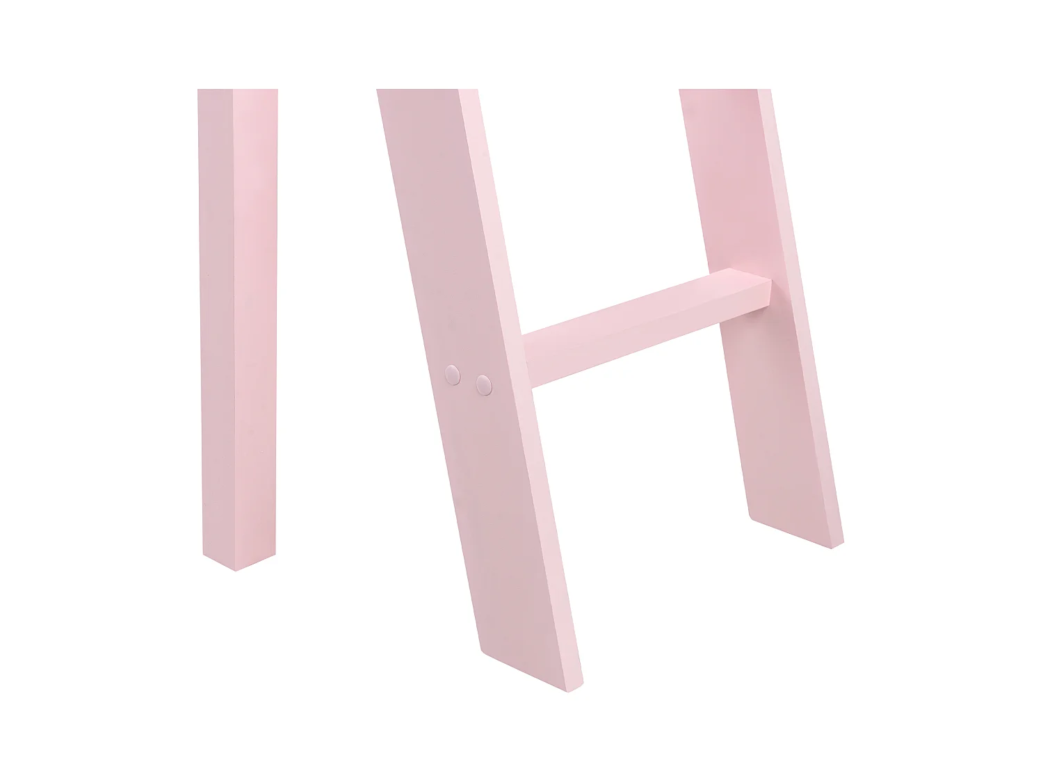 Łóżko na antresoli Drewno sosnowe ASCOUX 90 x 200 cm Różowy