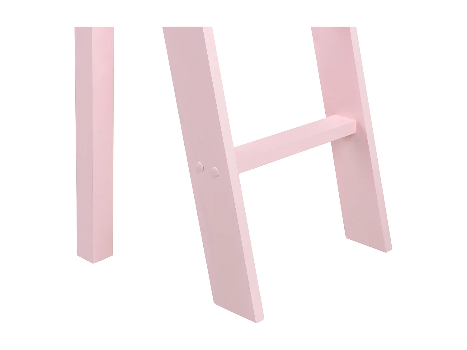 Letto a mezza altezza Legno di pino ASCOUX 90 x 200 cm Rosa