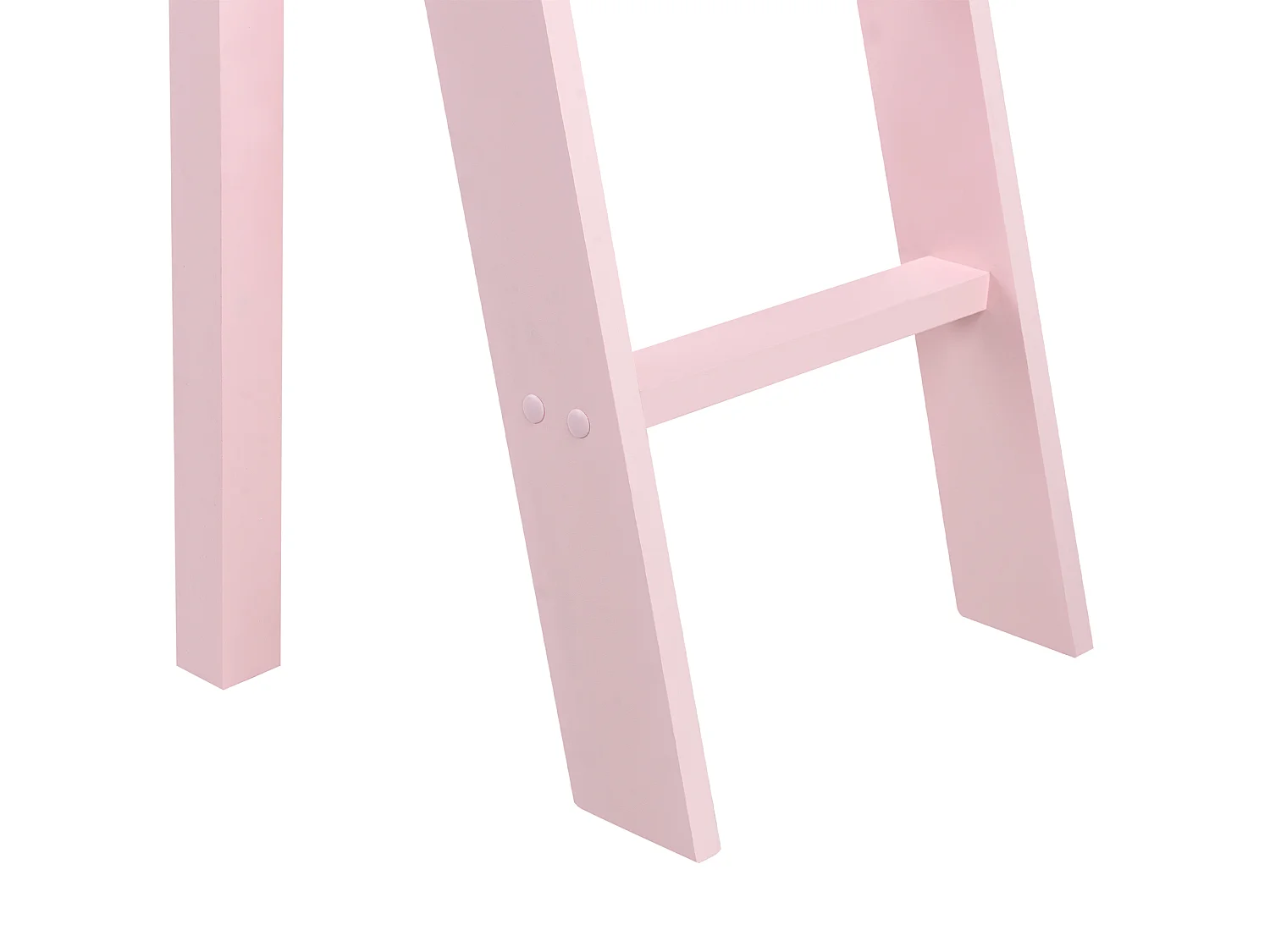 Lit à mit-hauteur Bois de pin ASCOUX 90 x 200 cm Rose
