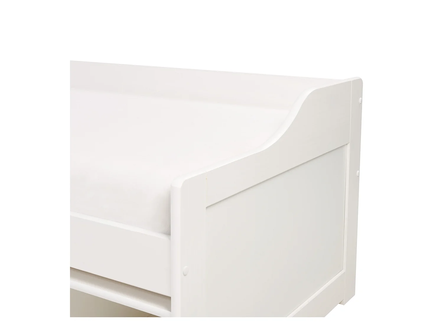 Lit de jour avec rangement Bois de pin ROYVILLE 90 x 200 cm Blanc