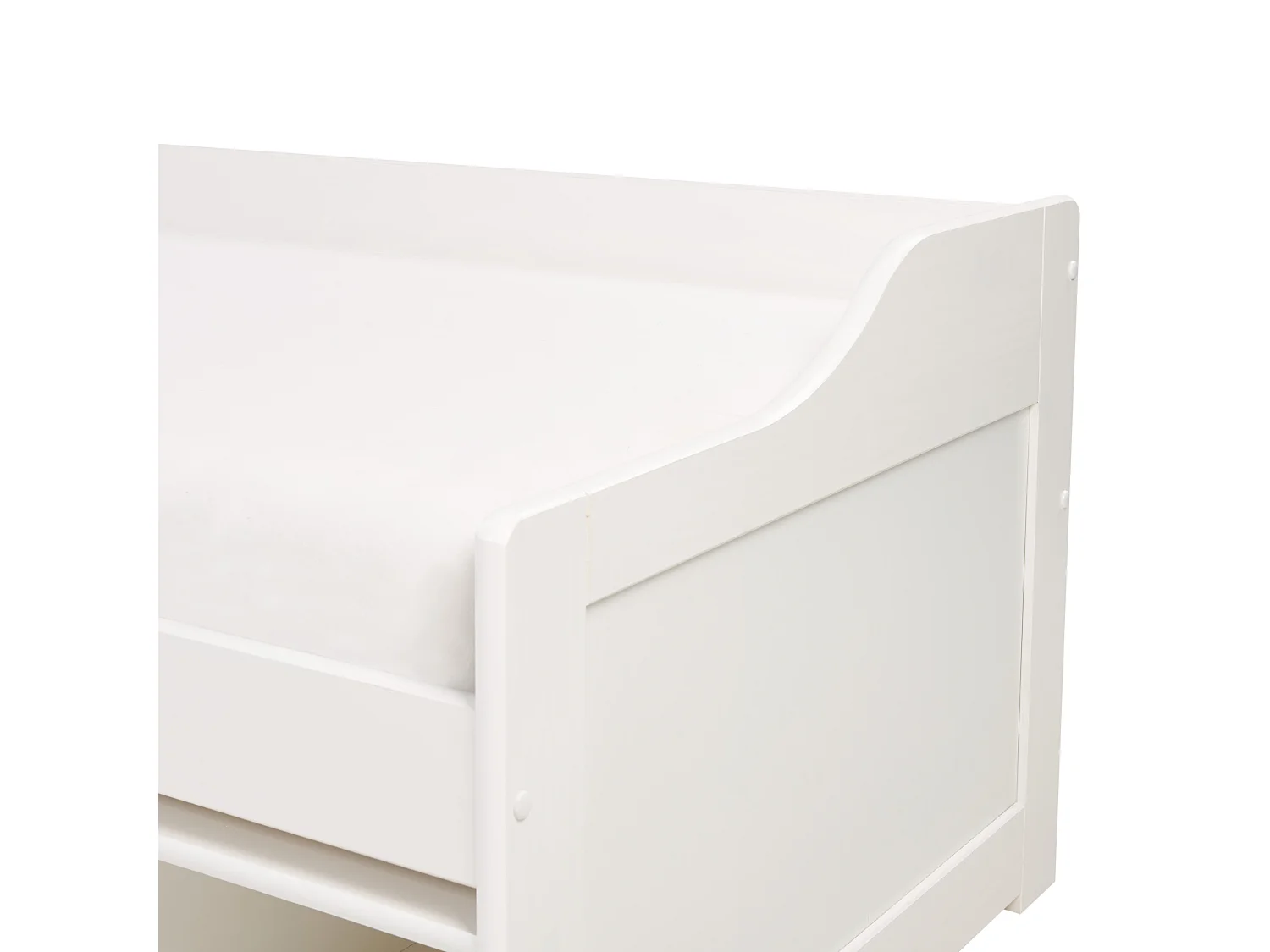 Lit de jour avec rangement Bois de pin ROYVILLE 90 x 200 cm Blanc