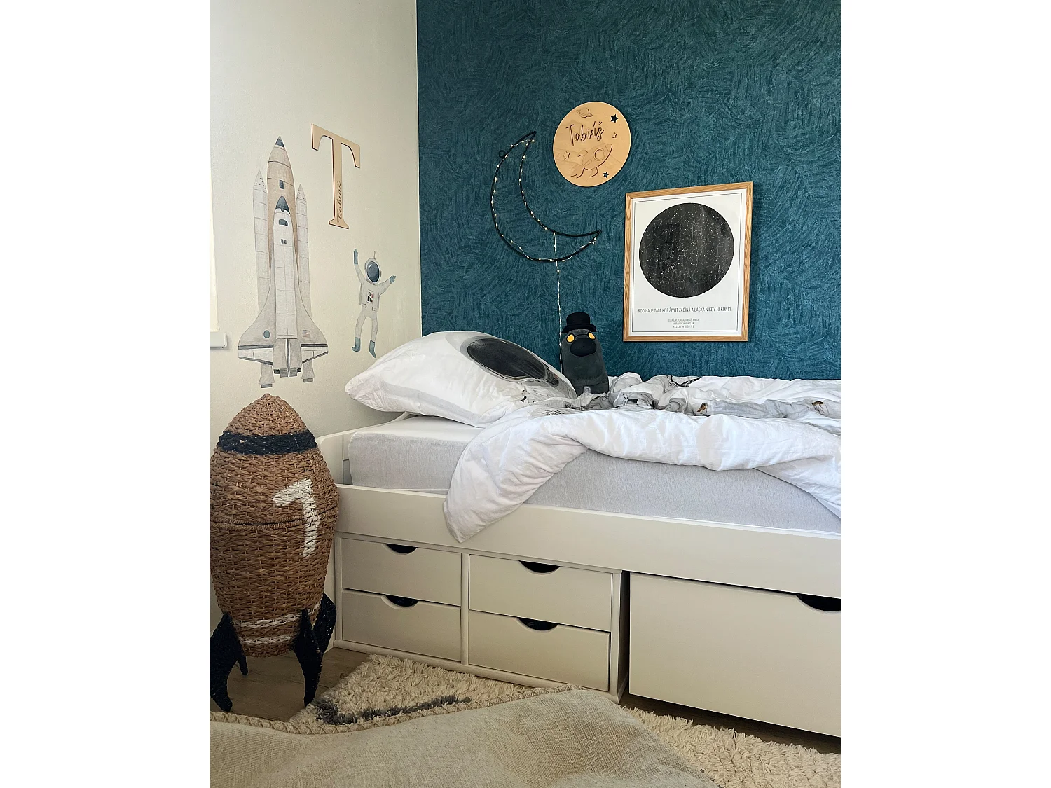 Lit de jour avec rangement Bois de pin ROYVILLE 90 x 200 cm Blanc