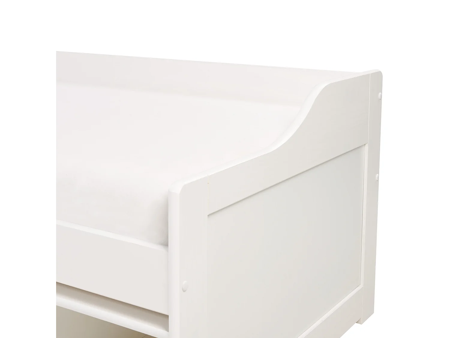 Lit de jour avec rangement Bois de pin ROYVILLE 90 x 200 cm Blanc