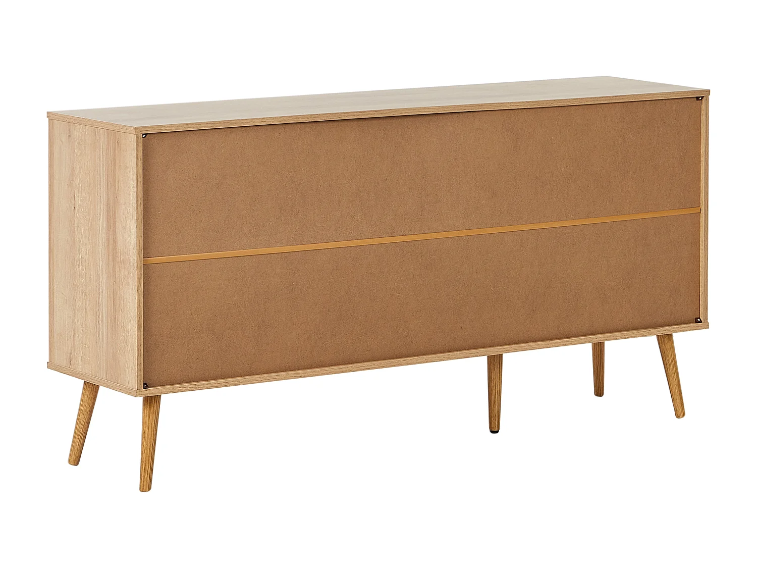 Buffet avec vitrine en verre ALBANY 150 cm Marron clair