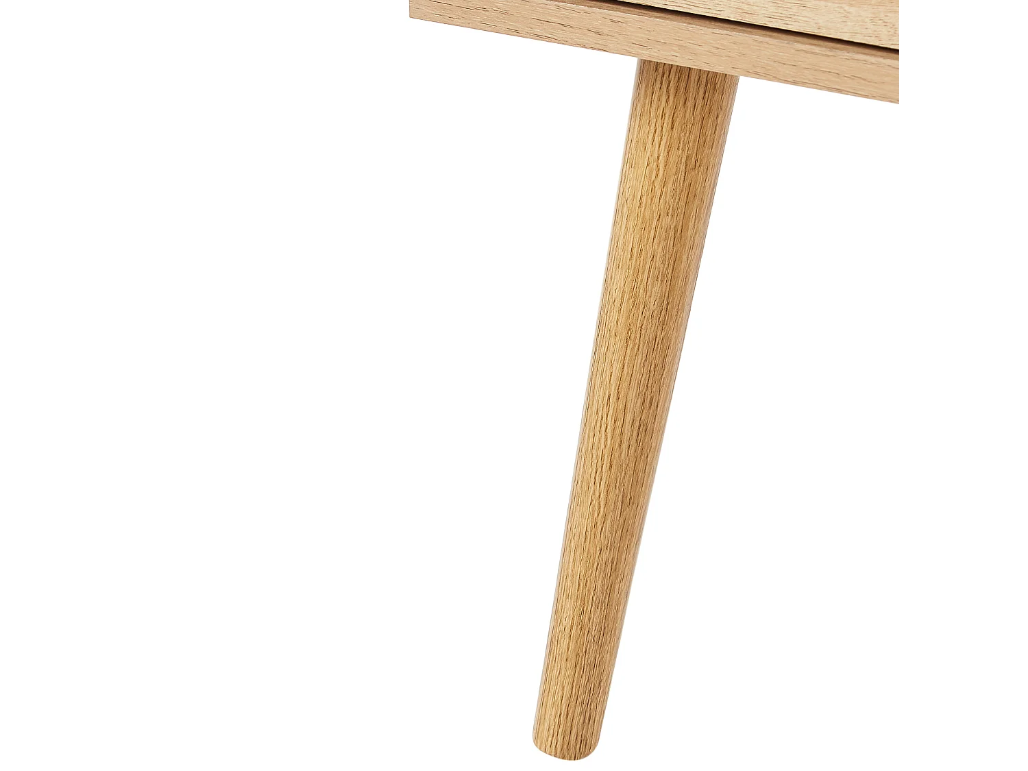 Buffet avec vitrine en verre ALBANY 150 cm Marron clair