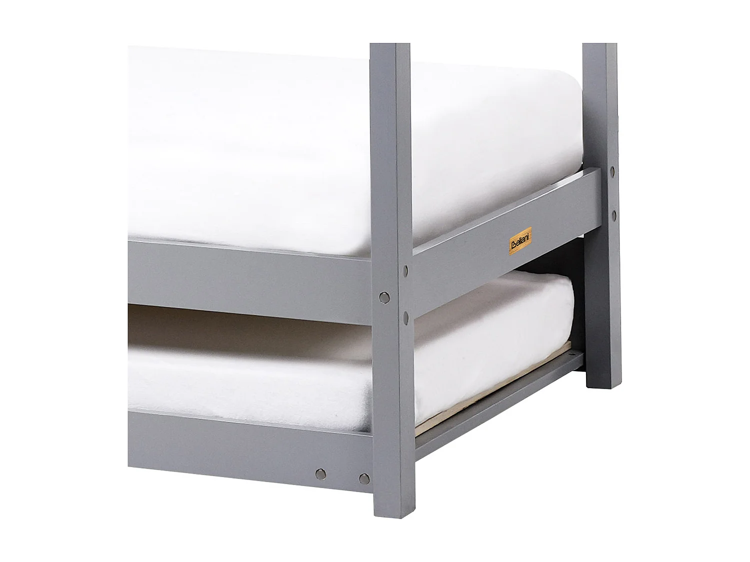 Lit gigogne enfant Bois de pin CRILLON 90 x 200 cm Gris