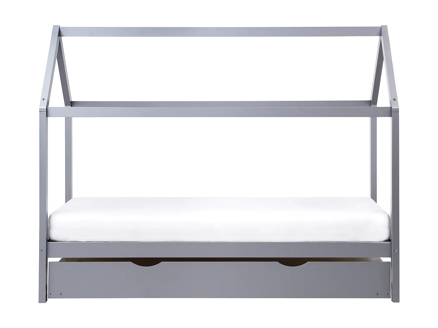 Łóżko dziecięce wysuwane Drewno sosnowe CRILLON 90 x 200 cm Szary