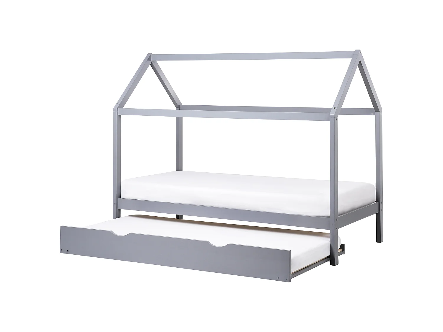 Letto estraibile per bambini Legno di pino CRILLON 90 x 200 cm Grigio