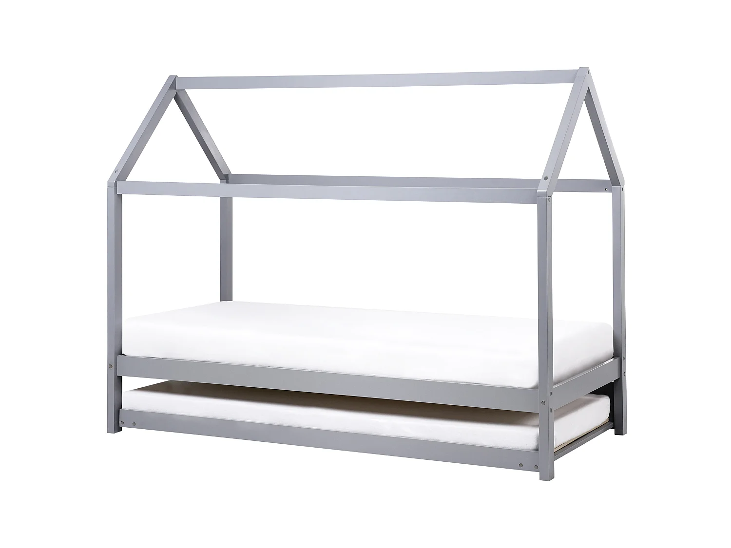 Letto estraibile per bambini Legno di pino CRILLON 90 x 200 cm Grigio