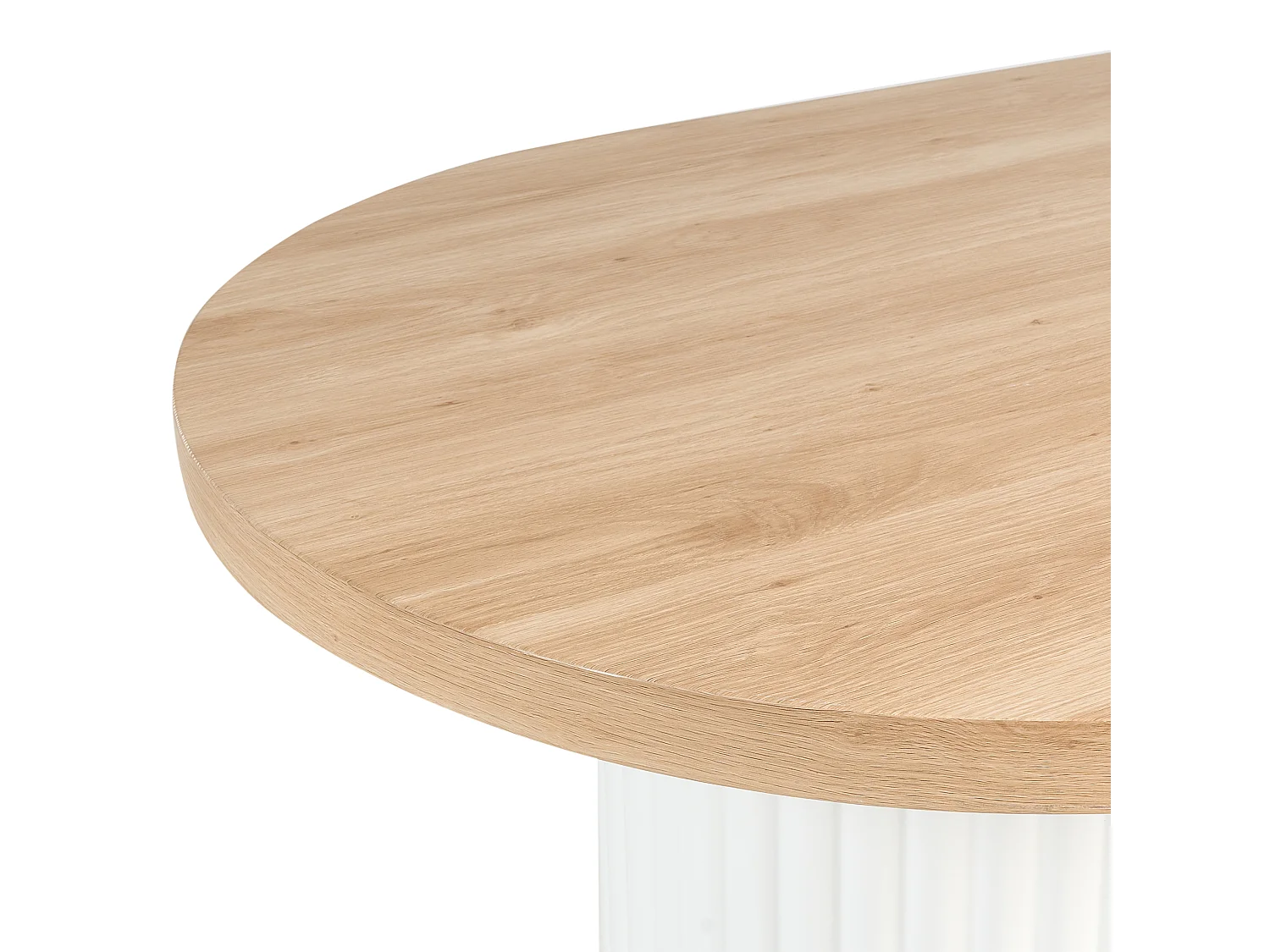 Table de repas SHERIDAN Marron clair/blanc 180 cm 90 cm