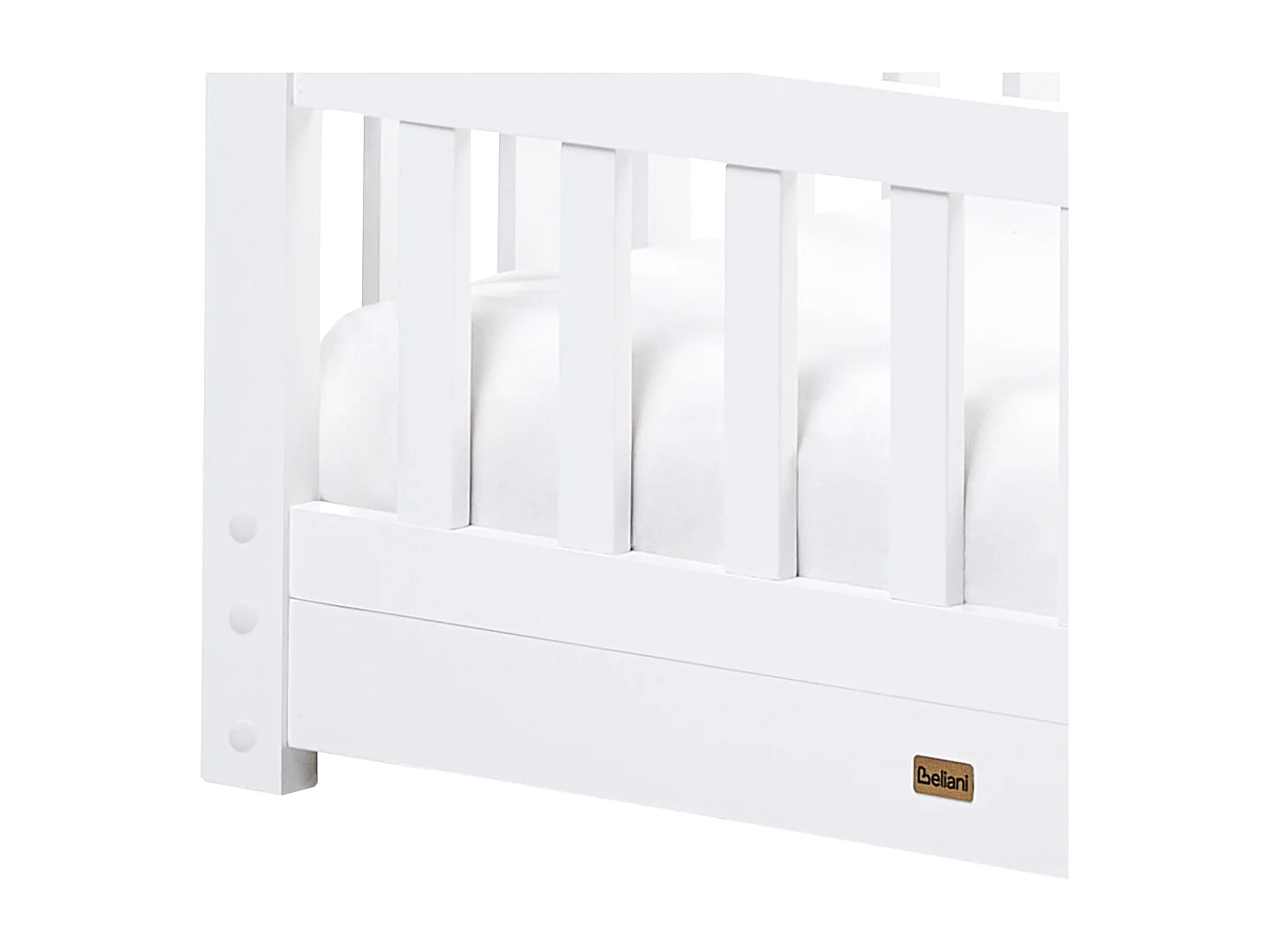 Kinder-Hausbett Kiefernholz weiss Lattenrost 90 x 200 cm COSSAYE