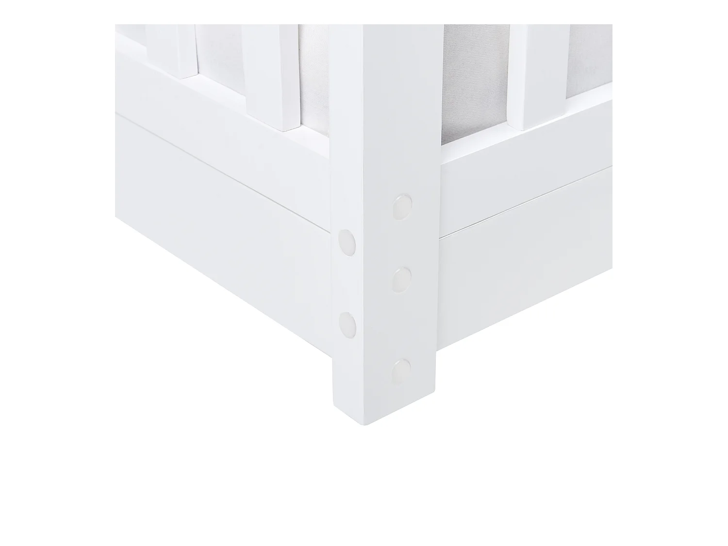 Kinder-Hausbett Kiefernholz weiss Lattenrost 90 x 200 cm COSSAYE