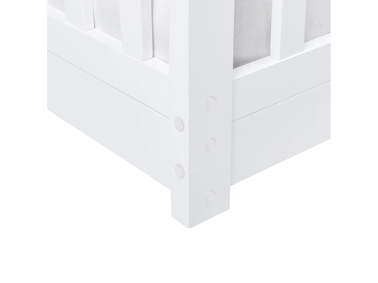 Cama con dosel de madera blanca 90 x 200 cm COSSAYE