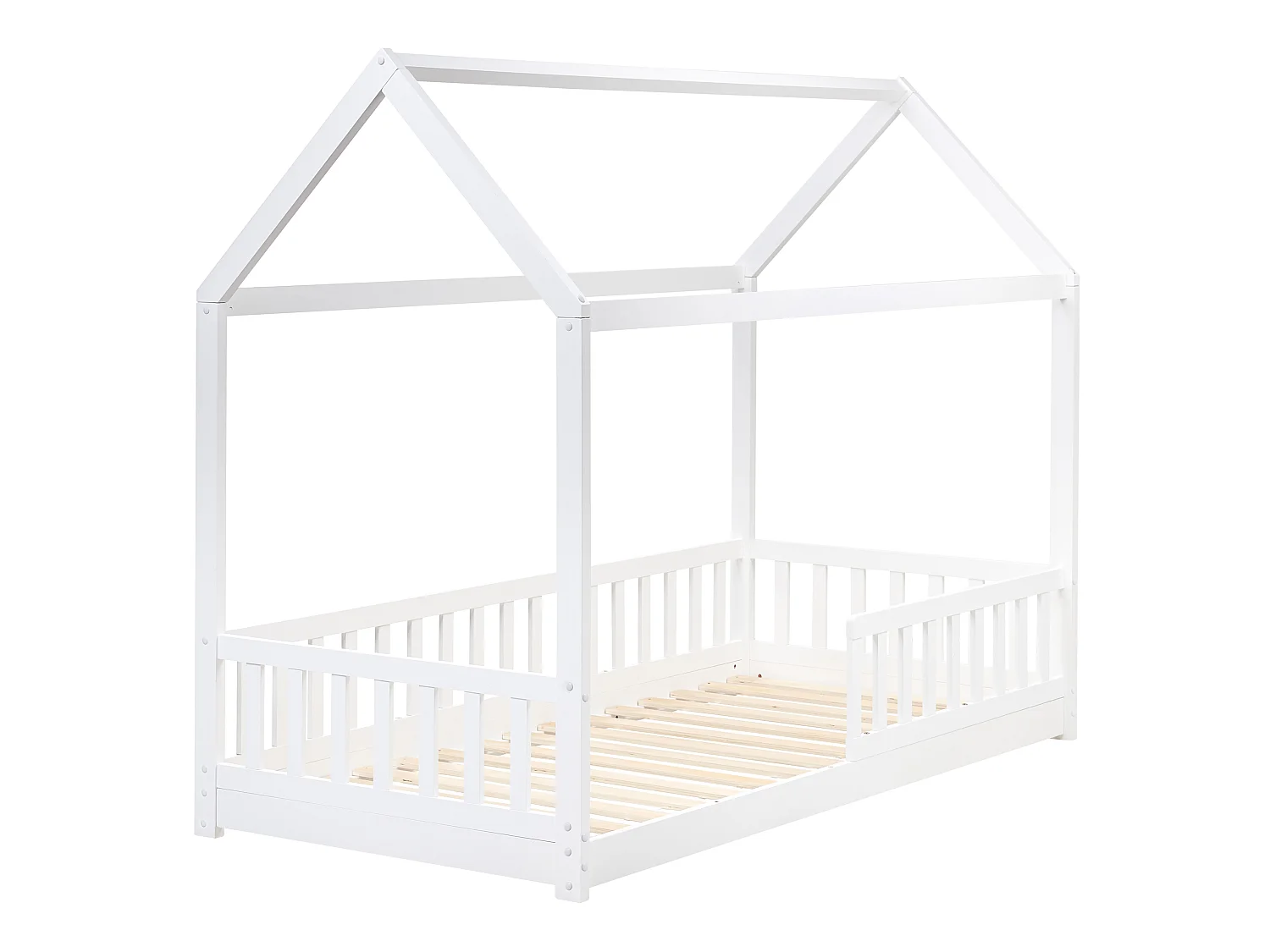 Barnsäng Hus Furu COSSAYE 90 x 200 cm Vit